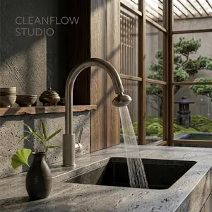 【CleanFlow Studio】Flexible Faucet Extender | 360° Reach & Splash-Proof | High-Pressure Power Rinse | Quick Twist-On Setup | Universal Fit for Sinks