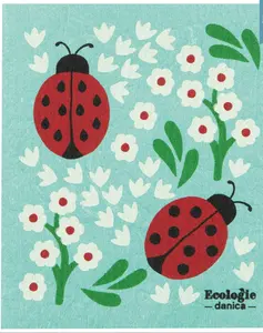 Swedish Dish Cloth - Ladybugs