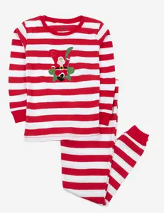 Red & White Striped Cotton Pajamas