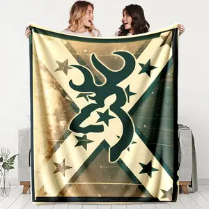 Milwaukee Bucks Retro Team Logo Flannel Throw Blanket, Soft and Warm, 100% Fiber, Perfect for Bed, Sofa, Office, Camping, Travel Gift