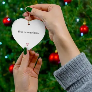 Custom Ceramic Christmas Ornament, holiday ornament, personalized gift, baby announcement, keepsake, gift for mom, 4 Shapes