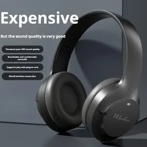 [Gaming Headphones] Multifunctional wireless headphones, over-ear wireless headphones, foldable wireless headphones, with microphone for calls, long battery life, deep bass, dual-wire/wireless connection, suitable for gaming and learning. USB charging, Ty
