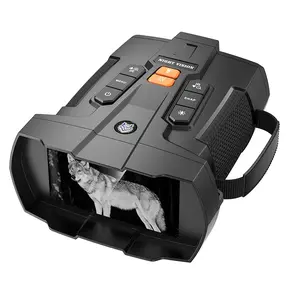 Night Vision Goggles， 800-meter night vision ultra-clear Outdoor Binoculars, adjustable strong infrared, 5000 mAh rechargeable battery, 4.5 inch IPS high-definition screen, super long viewing distance (black 4K professional version)