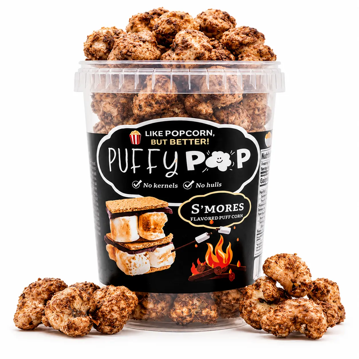 S'Mores Puffy Pop Popcorn Puffs - No Kernels, No Hulls - Easy to Eat Snack S'Mores Puffy Pop Popcorn Puffs - No Kernels, No Hulls - Easy to Eat Snack