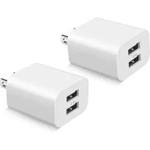 USB Wall Charger Block 2Pack Dual Port Cube Plug Power  Adapter Brick for ,for  16/17/Air/15/14/13/12/XS Max/XR/X/8/8 Plus/7/6,foriPad Mini/Air,for ,for Kindle Fire,for
