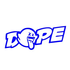 Dope Boo 7" x 3" Vinyl Decal by Pristine Graphics for cars, trucks, window etc.