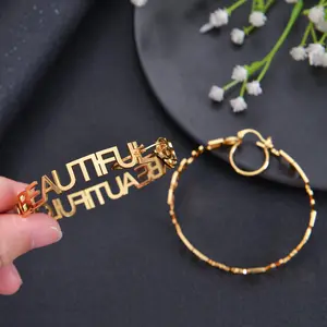 Personalized Multiple Name Hoop Earrings