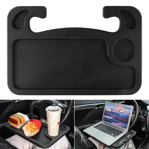 Car Steering Wheel Dining Table Tray, Multi-Functional Tray for Car Use, Car Console Organizer, Storage Rack and Convenient Travel Table, Car Cup Holder