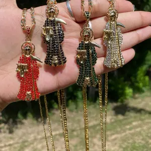 Medium Santa Muerte Necklace different colors