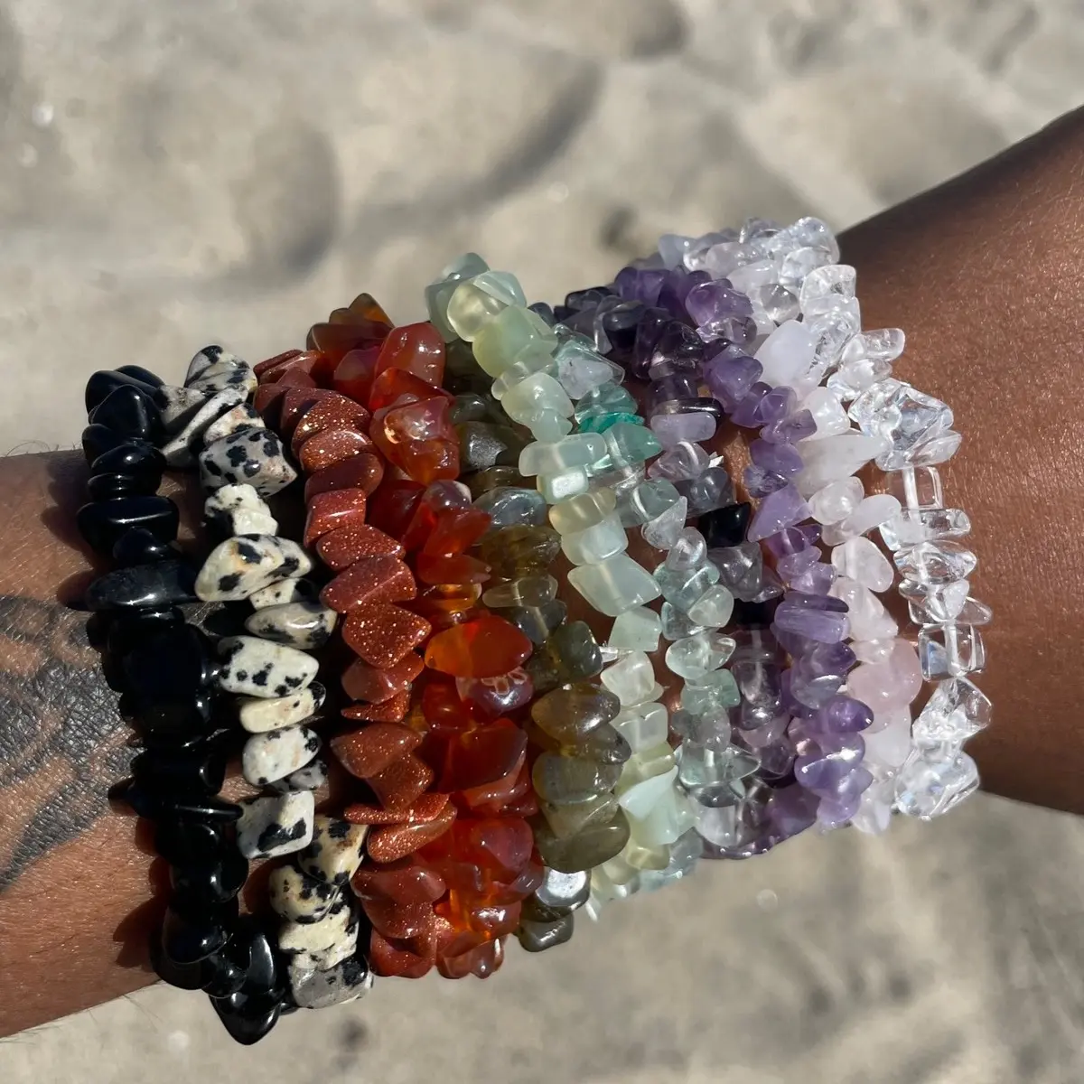 Crystal Chip Bracelets