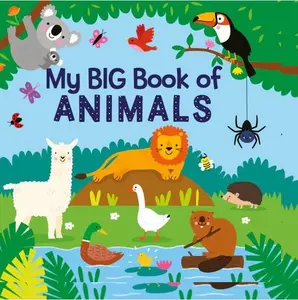 big bad wolf My Big Book of Animals Softcover Picture Book - Bright, Bold Illustrations for Early Learning & Animal Recognition - Fun for Preschool Story Time