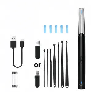Smart Visual Otoscope Cleaner, 5 Replaceable Silicone Tips, Home Earwax Removal Kit, Built-In Battery, New Condition, Ideal Gift for Parents, Wireless Earwax Remover