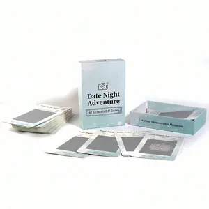 Date Night Adventure Scratch Cards, 40 Pieces, Unique Gift for Partners, Anniversary, Birthday, Family Game Night, All English