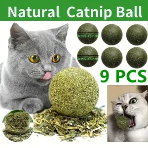 Catnip Balls for Cats, (9-Count) - Interactive Cat Toy for Indoor Cats - Cat Nip Licking Balls