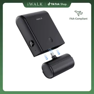 iWALK 13500mAh 2-in-1 Power Bank with Detachable Mini Charger, 20W PD Fast Charging, Case-Friendly for iPhone 17/16/15 & iPad, Samsung Mobile Devices, Compact USB-C Cable, USB Rechargeable Battery, Electronics Accessories Smartphone, Portable tiktokshopsp