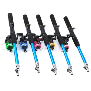 Portable Telescopic Fishing Rod Set with Spinning Reel, Universal Freshwater Saltwater Fishing Gear, Compact Fishing Pole Combo, Fishing Supplies
