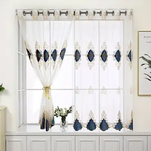 1pc Luxurious Royal Style Embroidered Draperies,Perforated Hanging Method, Sun Protection And Privacy Protection, Elegant Jacquard Weaving, Suitable for Christmas Bedroom Living Room Restaurant And Other Holiday Decorations, Home Decoration Curtain
