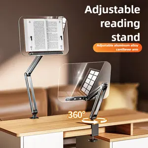 360° Adjustable Reading Stand with Aluminum Arm & Carbon Steel Base – Perfect for All Positions