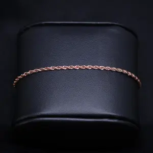 2mm Rope Bracelet - Rose Gold