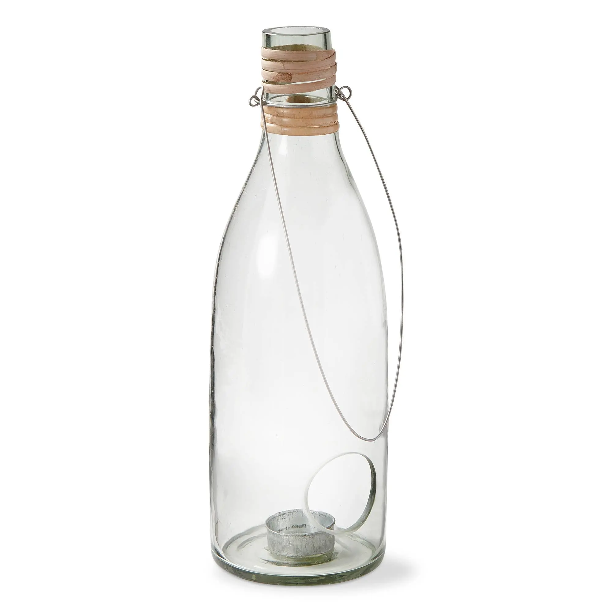 Recycled Blown Glass Lantern Large Clear Summer