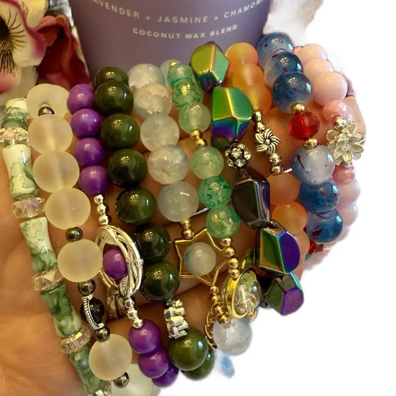 Handcrafted Beaded Bracelet Made of Glass Bead - Colorful and Unique Design