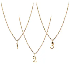 Code Number Diamond Necklace 18K Gold