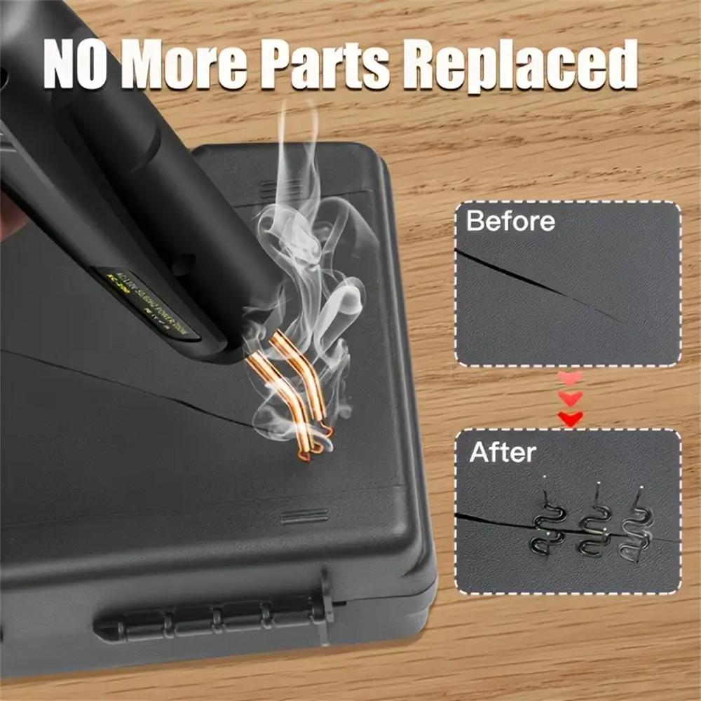 Upgraded 2 in 1 Plastic Welding Kit Hot Stapler Soldering GunTypes Staples for Car Bumper Repair Welder Machine Repair，Plastic welding gun repair tool set suitable for automobiles