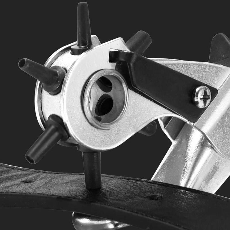 Heavy-Duty Tungsten Steel Belt Hole Punch Ergonomic Handheld Tool for Leather Belt Paper Fabric Home Office Industrial Use Durable Portable