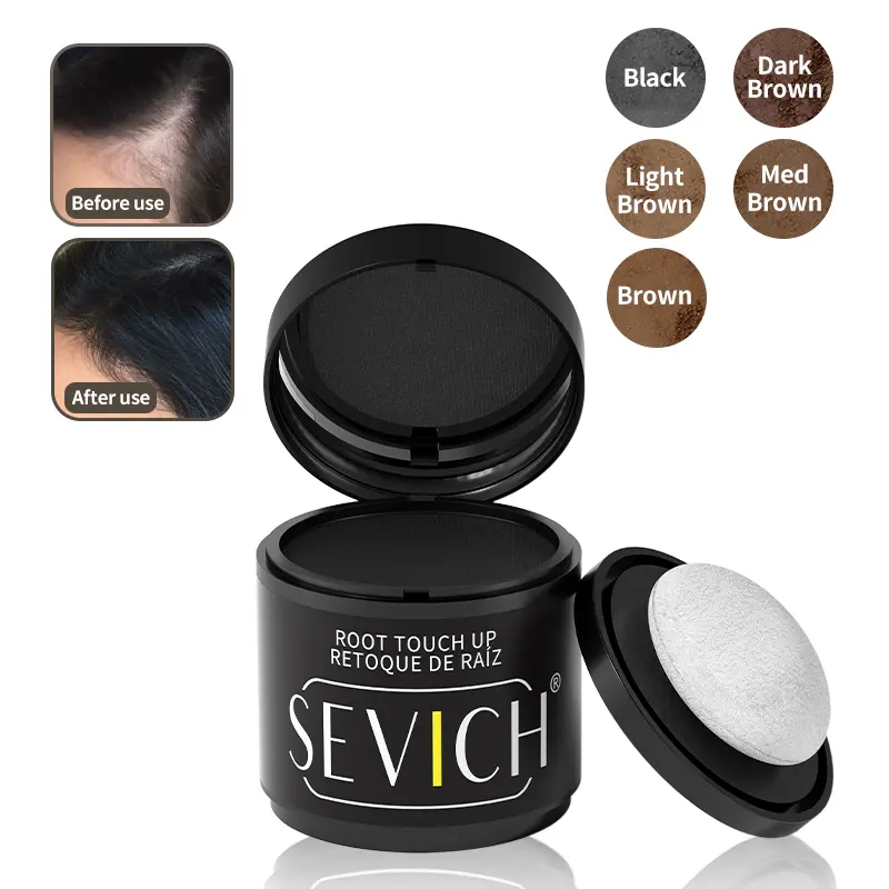SEVICH Hairline Powder 4g- Root Touch Up Hair Color for Gray Coverage-Thickening & Concealing for Women & Men-48 Hour Stain-Proof,Trending on TikTok,Haircare
