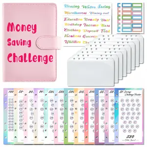 A6 Budget Planner Notebook for Cash Savings Challenge, Financial Organization Binder with Loose Leaf Pages, Expense Tracker for Money Management