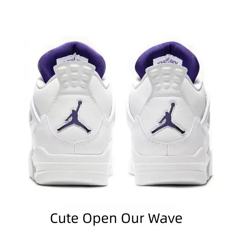 vintage original texture fresh white purple contrast mid top basketball shoes unisex purple inner lining jumpman embroidery hardcore sneakerhead street fashion footwear