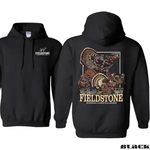 [graphic hoodies]Fieldstone Dark Chocolate Turkey Hoodie – Wild Turkey Hunting Graphic Sweatshirt for Men, Casual Long Sleeve Crewneck, Autumn/Winter Streetwear, Vintage Racing Culture & Harajuku Skull Print T-Shirt fall outfits Aesthetics Apparel