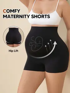 Pregnant Women High-Waist Support Shorts, Seamless Belly Control Maternity Underwear, Soft Abdominal Support, Comfortable Breathable Stretchy, Daily Wear, Pregnancy Shapewear