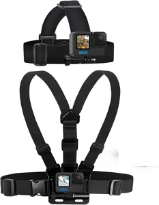 Adjustable Chest Mount Harness, Head Strap for GoPro Cameras, Action Camera Tech Accessories