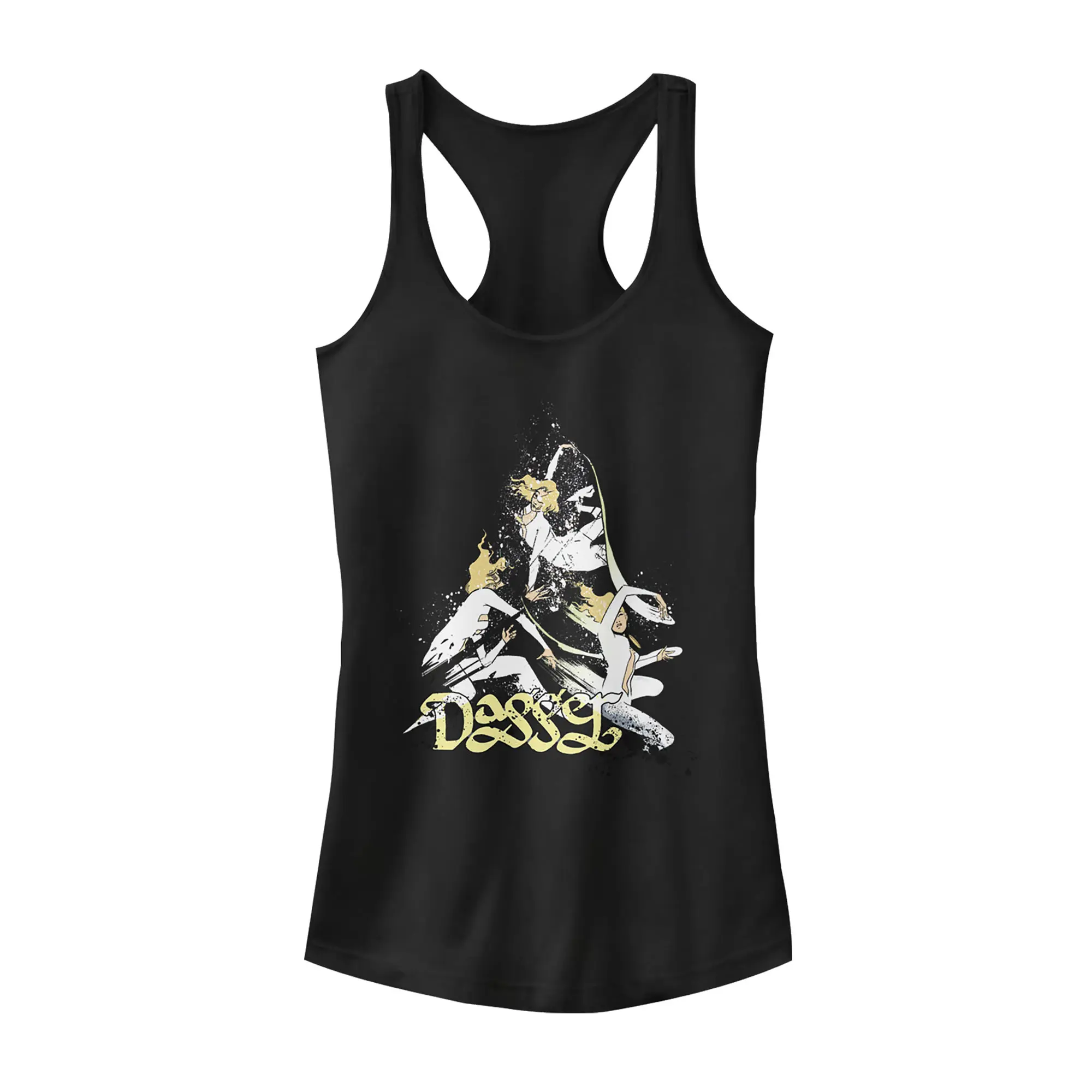 Juniors Womens Marvel Cloak and Dagger Light Dance Racerback Tank Top