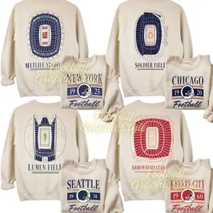 Vintage College Football All Team Football 2 Sided Sand Sweatshirt, Football Thowback Vintage All Teams For Fans Sweatshirt, Unisex Crewnecks Retro Graphic E8