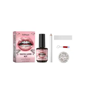 Eelhope Fashion Teeth Decoration Diamond Set, Waterproof Safe Glue, Easy DIY Removable, Party Music Festival Unique Smile Accessory