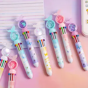 Butterfly Glitter Gel Pen (1 Count/4 Counts), Creative Gel Pen, Multipurpose Writing Pen for Students, Office Stationery & Supplies