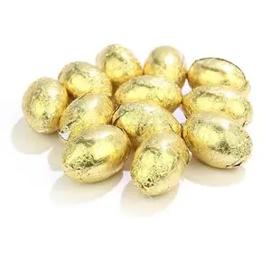Chocolate Candy Eggs Gold Foil Wrapped – Premium Milk Chocolate, Easter , Holiday Treats – Available in 8 oz, 1 lb, 2 lb, 3 lb, 5 lb