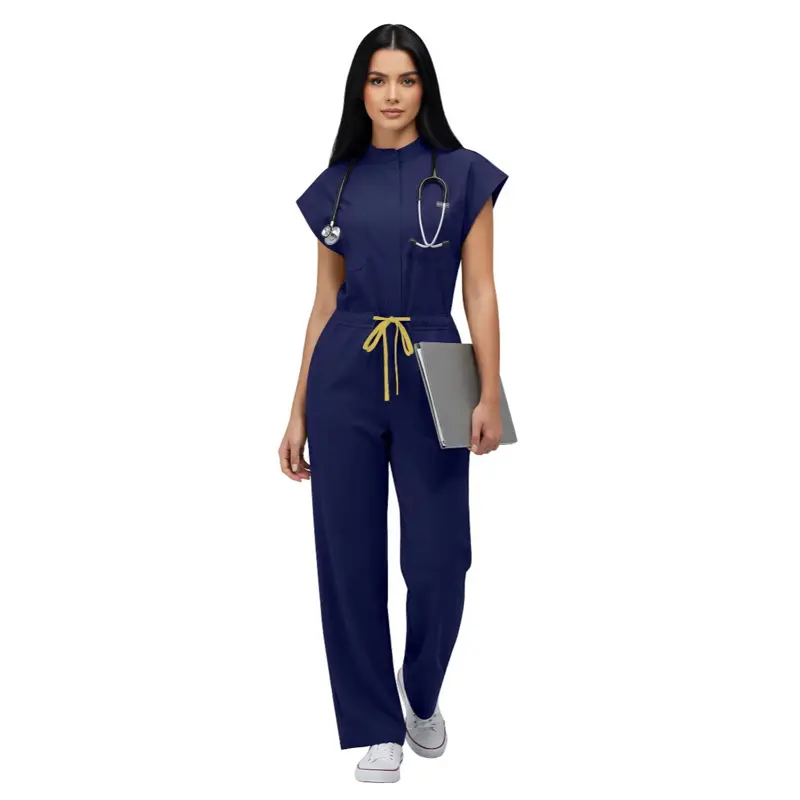 Pink Jumpsuit Scrubs for Medical Professionals - Comfortable and Stylish
