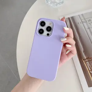 Solid Color Phone Case, Soft Cellphone Protective Case, Total Protective Shockproof Mobile Phone Cover for iPhone 16 15 14 13 12 11mini Plus Pro Max E, Samsung S21-S25 Pro Plus FE Ultra Series, Casing