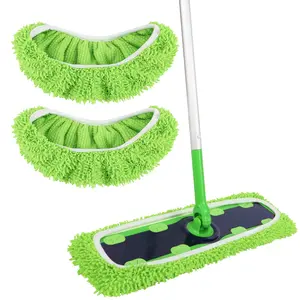 X-Large Reusable 100% Coral Fleece Mop Pads Compatible with Swiffer XL Mop, 2 Pack Washable Mop Pads for Surface/Hardwood Floor Cleaning (Mop is Not Included)