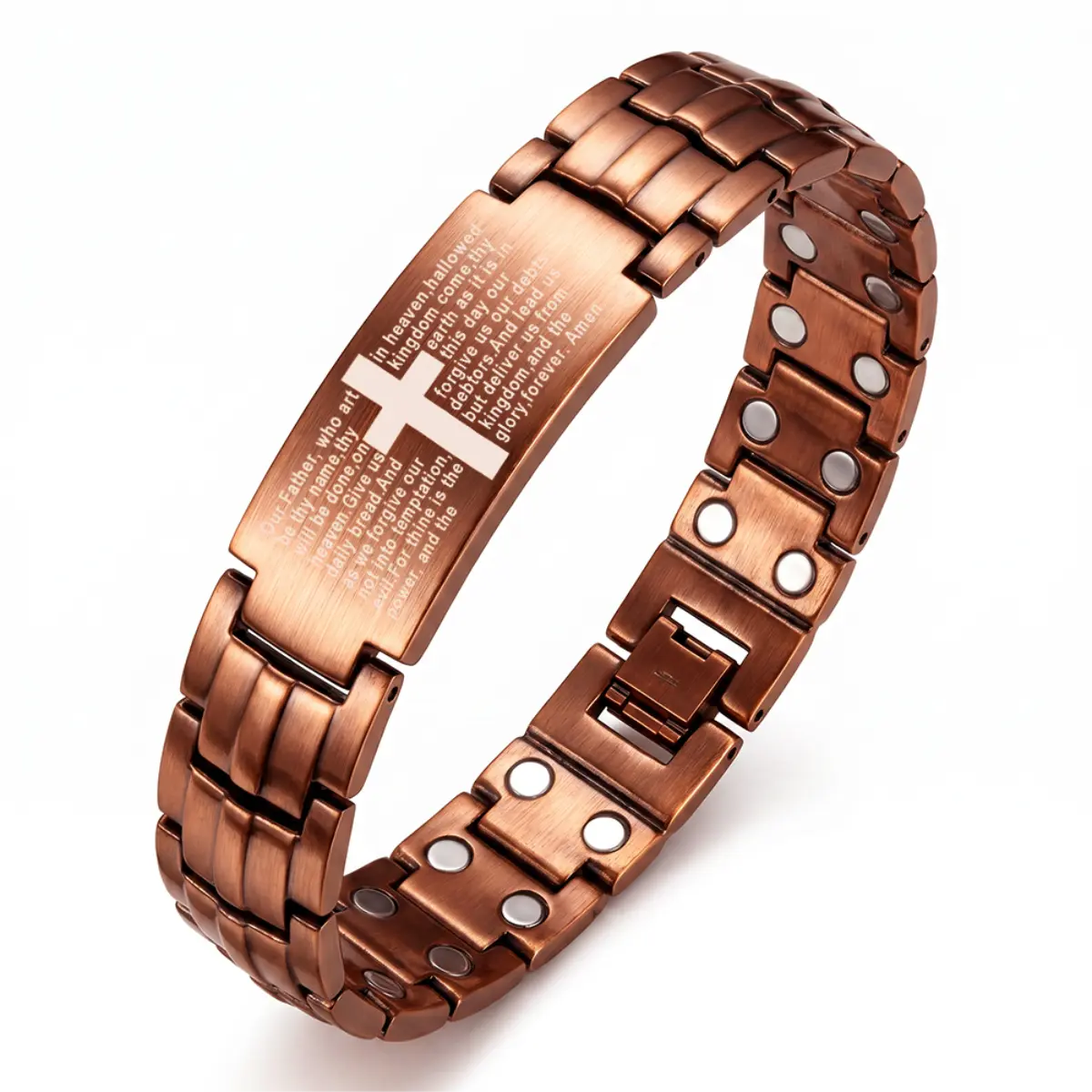 2X Copper Magnetic Bracelet for Men,Ultra Strength Cross Bracelet With Ring Include Adjustable Link, Jewelry Gift Wearable tiktok ultra-strength magnet