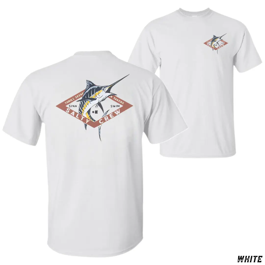 Unisex Salty Crew Diamond T-Shirt, Marlin Fishing Graphic Tee, Offshore Fishing Apparel for Men & Women, Soft Blend Shirt, Billfish Angler Gifts, Trendy and Comfortable Outdoor Wear, Ideal for Fishing Enthusiasts, Fits
