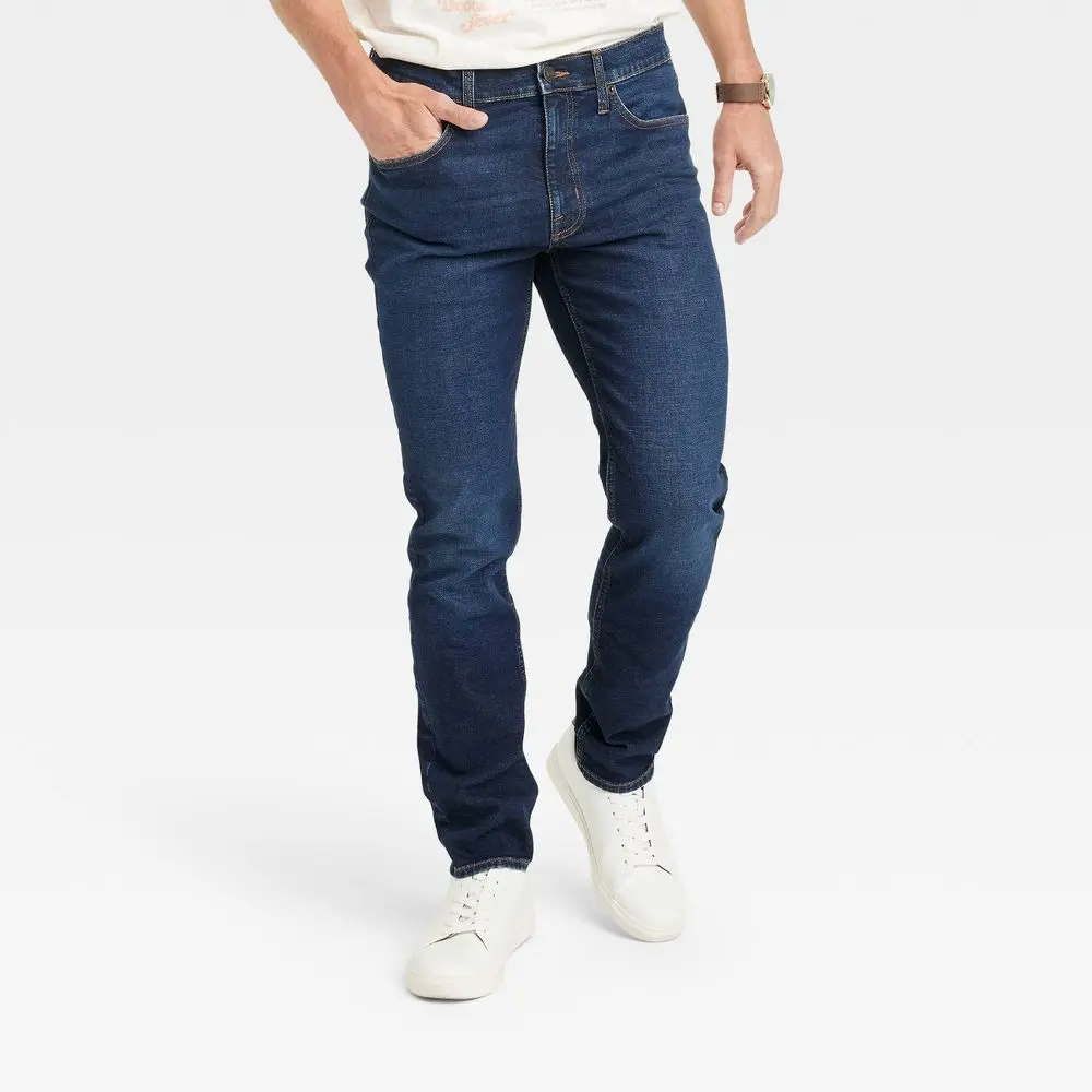 Men's Skinny Fit Jeans - Goodfellow & Co Dark Blue Denim 34x34