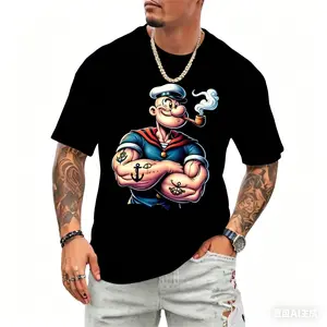 Men's Heavyweight Pirate Graphic T-Shirt - Oversized Loose Fit Round Neck Short Sleeve, Bold Nautical Design with Pirate Ship & Treasure Chest Print, Breathable All-Season Casual & Themed Party Wear, Machine Washable (Ideal for Pirate Costumes )