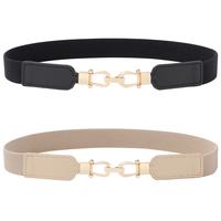 Horseshoe buckle Black+Beige