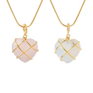 2 Pcs Birth Stone Heart Necklace Girls Castle Necklace for Teen Girls