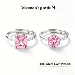 Pink Halo Collection - Pink gemstone ring - Buy any necklace and it will be given as a gift.