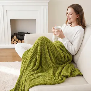 Battilo I Pineapple&Butterfly Pattern Fluffy Throw Blanket Soft Warm Cozy Couch Bed Rug  Ultra Soft Plush Pineapple Knit Throw Blanket No Pressure Skin Friendly